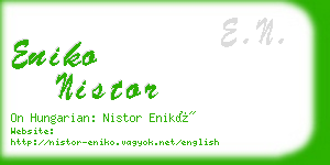 eniko nistor business card